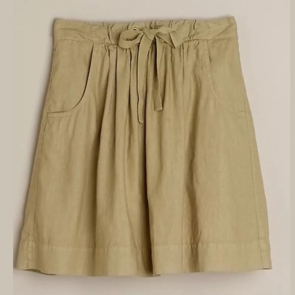 NWT J.Crew Monterey Linen Drawstring Mini …